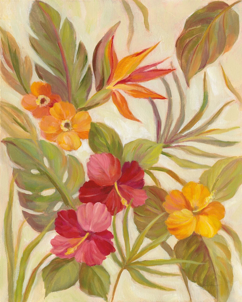 Coral Tropical Floral I by Silvia Vassileva