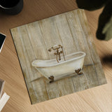 Cottage Bathroom I by Silvia Vassileva. Shown as a detailed flat fine art print, highlighting archival giclee quality. Available as an archival giclee rolled canvas, fine art paper, or poster print. SKU 49259a.