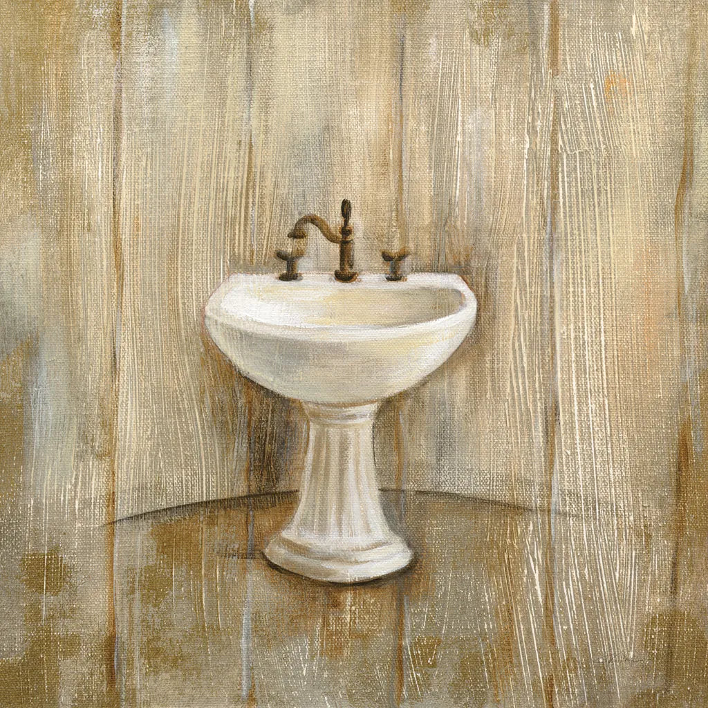 Cottage Bathroom II by Silvia Vassileva. SKU 49260a. Archival Giclee Fine art print for wall decor.