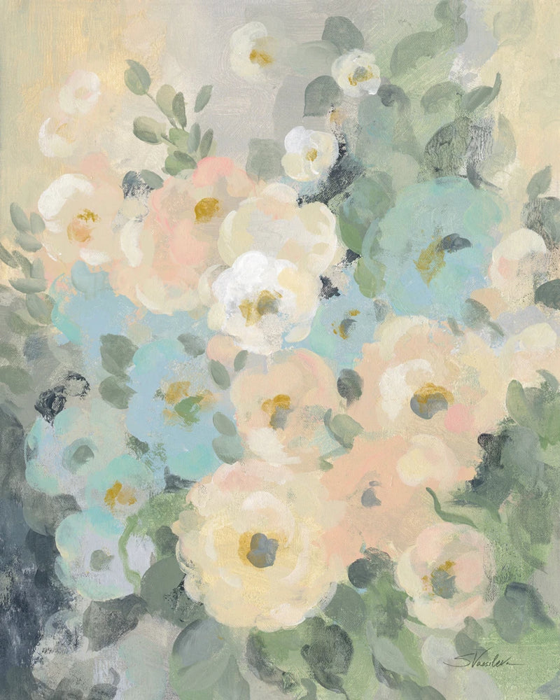 Cottage Blue Floral I by Silvia Vassileva
