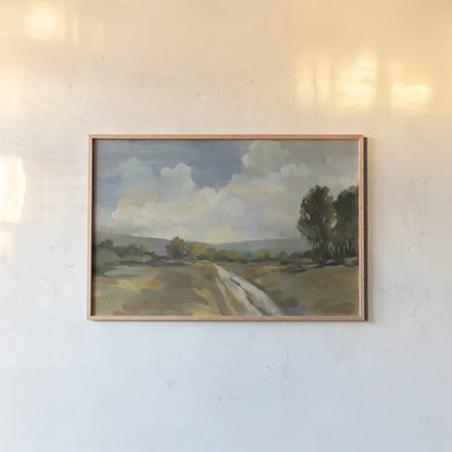 Countryside View by Silvia Vassileva. shown as a paper print in a natural frame. Available as a archival giclee rolled canvas, fine art paper, or poster print. SKU 95134i.