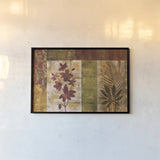 Crimson Orchid and Fern by Silvia Vassileva. shown as a paper print in a black flame. Available as a archival giclee rolled canvas, fine art paper, or poster print. SKU 3811i.