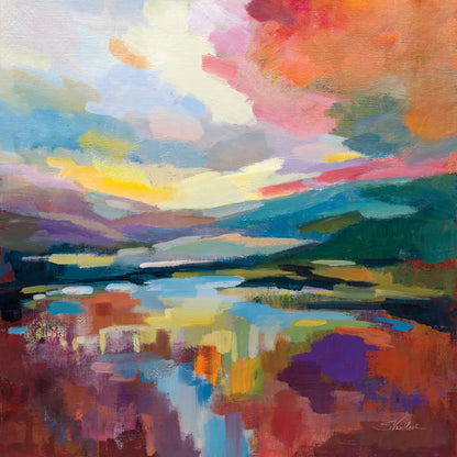 Crimson Sky by Silvia Vassileva. SKU 83096a. Archival Giclee Fine art print for wall decor.