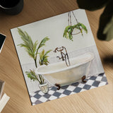 Crisp Cottage Bathroom I by Silvia Vassileva. Shown as a detailed flat fine art print, highlighting archival giclee quality. Available as an archival giclee rolled canvas, fine art paper, or poster print. SKU 82837a.