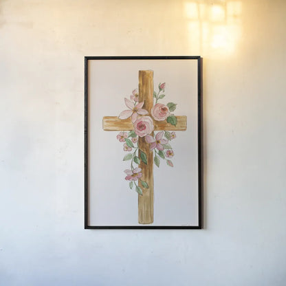 Cross II by Silvia Vassileva. shown as a paper print in a black flame. Available as a archival giclee rolled canvas, fine art paper, or poster print. SKU 94431h.