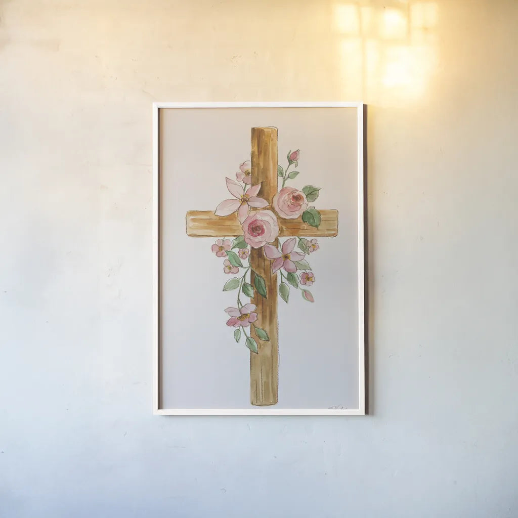 Cross II by Silvia Vassileva. shown as a paper print in a white frame. Available as a archival giclee rolled canvas, fine art paper, or poster print. SKU 94431h.