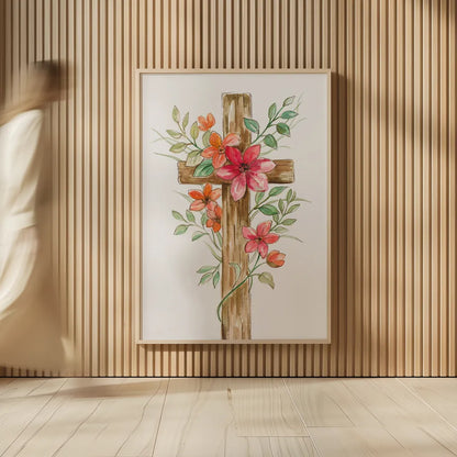 Cross III by Silvia Vassileva. shown as over sized large wall art. Available as an archival giclee rolled canvas, fine art paper, or poster print. SKU 94432h.