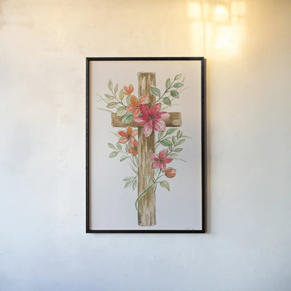 Cross III by Silvia Vassileva. shown as a paper print in a black flame. Available as a archival giclee rolled canvas, fine art paper, or poster print. SKU 94432h.