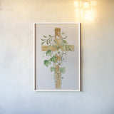 Cross IV by Silvia Vassileva. shown as a paper print in a white frame. Available as a archival giclee rolled canvas, fine art paper, or poster print. SKU 94433h.