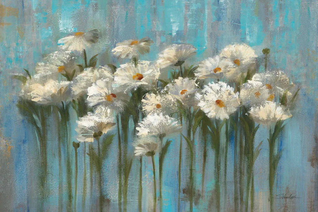 Daisies by the Lake by Silvia Vassileva. SKU 61012i. Archival Giclee Fine art print for wall decor.