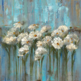 Daisies by the Lake Square by Silvia Vassileva. SKU 97639a. Archival Giclee Fine art print for wall decor.
