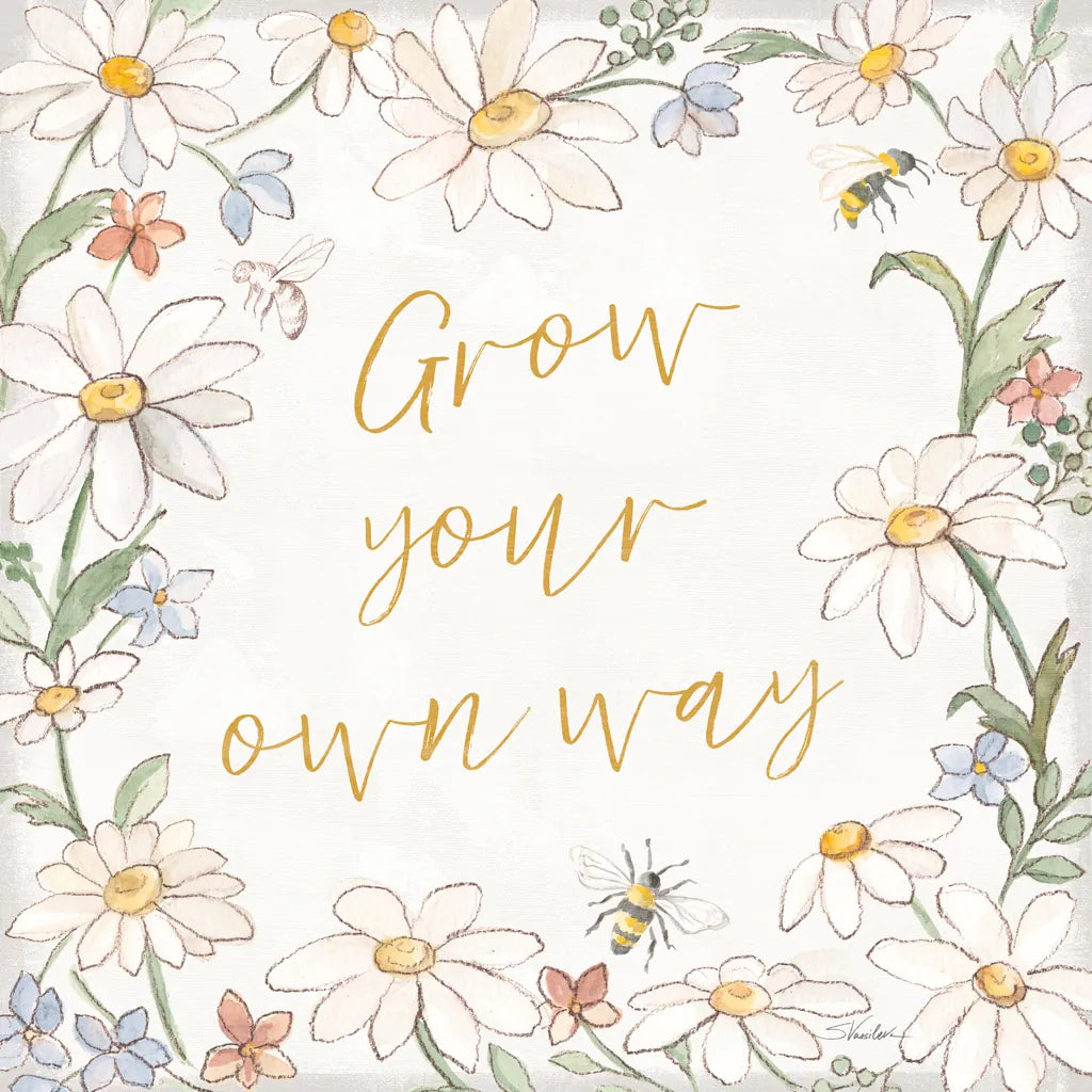 Daisy Field III by Silvia Vassileva. SKU 81144a. Archival Giclee Fine art print for wall decor.