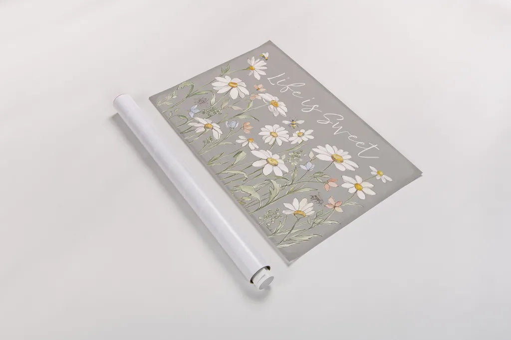 Daisy Field IV by Silvia Vassileva. shown as a rolled paper print. Available as archival giclee rolled canvas, fine art paper, or poster print. SKU 81145i.