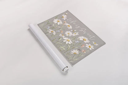 Daisy Field IV by Silvia Vassileva. shown as a rolled paper print. Available as archival giclee rolled canvas, fine art paper, or poster print. SKU 81145i.