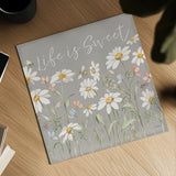Daisy Field IV Sq by Silvia Vassileva. Shown as a detailed flat fine art print, highlighting archival giclee quality. Available as an archival giclee rolled canvas, fine art paper, or poster print. SKU 83301a.