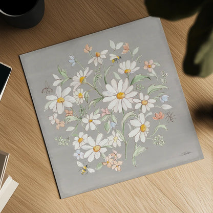 Daisy Field VI by Silvia Vassileva. Shown as a detailed flat fine art print, highlighting archival giclee quality. Available as an archival giclee rolled canvas, fine art paper, or poster print. SKU 81147a.