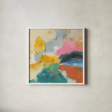 Daydream I by Silvia Vassileva. Shown in a crisp white glass frame for a clean and minimalist style. Available as an archival giclee rolled canvas, fine art paper, or poster print. SKU 63766a.
