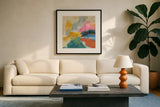 Daydream I by Silvia Vassileva. Displayed in a glass frame with matte in a clean modern living room. Available as an archival giclee rolled canvas, fine art paper, or poster print. SKU 63766a.