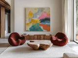 Daydream I by Silvia Vassileva. Shown as extra-large giant wall art in a modern living room. Available as an archival giclee rolled canvas, fine art paper, or poster print. SKU 63766a.