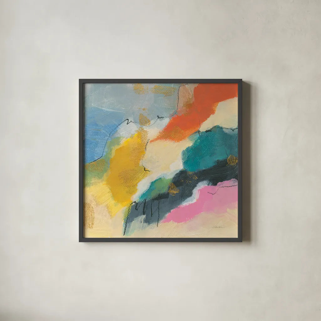 Daydream III by Silvia Vassileva. Shown in a sleek black glass frame for a contemporary gallery look. Available as an archival giclee rolled canvas, fine art paper, or poster print. SKU 63768a.