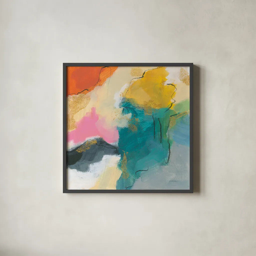 Daydream IV by Silvia Vassileva. Shown in a sleek black glass frame for a contemporary gallery look. Available as an archival giclee rolled canvas, fine art paper, or poster print. SKU 63769a.