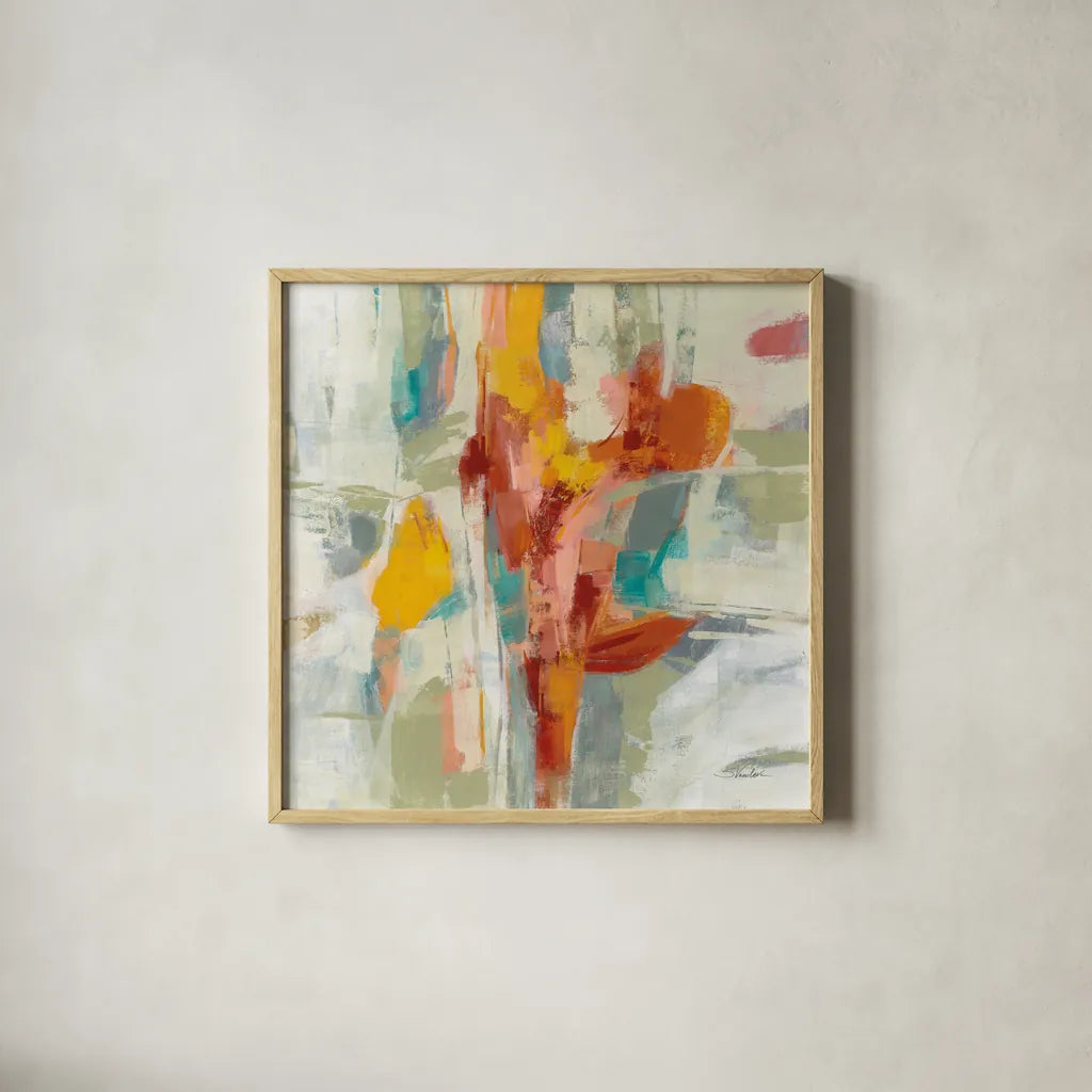 Daydreaming by Silvia Vassileva. Shown in a natural wood glass frame for a timeless modern aesthetic. Available as an archival giclee rolled canvas, fine art paper, or poster print. SKU 77863a.