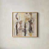Deconstructed Chess by Silvia Vassileva. Shown in a natural wood glass frame for a timeless modern aesthetic. Available as an archival giclee rolled canvas, fine art paper, or poster print. SKU 90994a.