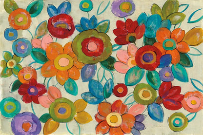 Decorative Flowers by Silvia Vassileva. SKU 28116i. Archival Giclee Fine art print for wall decor.