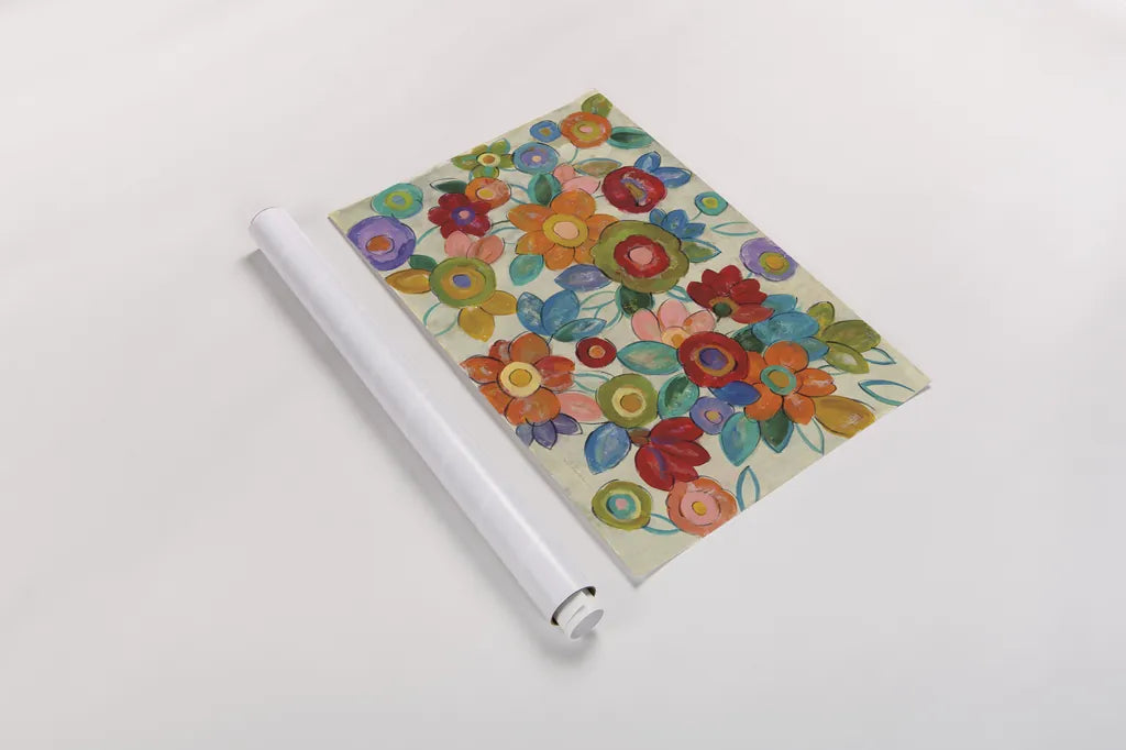 Decorative Flowers by Silvia Vassileva. shown as a rolled paper print. Available as archival giclee rolled canvas, fine art paper, or poster print. SKU 28116i.
