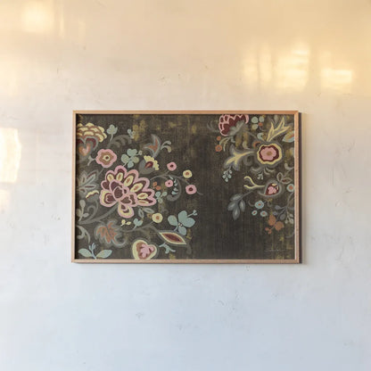 Decorative Paisley by Silvia Vassileva. shown as a paper print in a natural frame. Available as a archival giclee rolled canvas, fine art paper, or poster print. SKU 23757i.