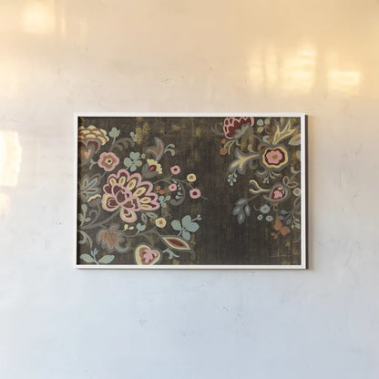 Decorative Paisley by Silvia Vassileva. shown as a paper print in a white frame. Available as a archival giclee rolled canvas, fine art paper, or poster print. SKU 23757i.