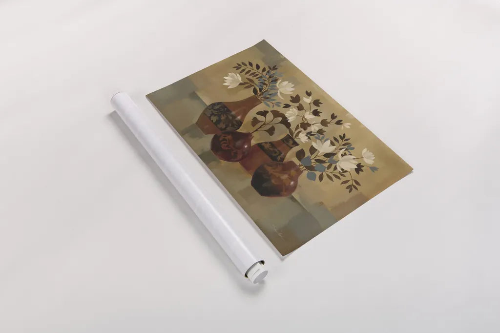 Decorative Vases by Silvia Vassileva. shown as a rolled paper print. Available as archival giclee rolled canvas, fine art paper, or poster print. SKU 60335i.