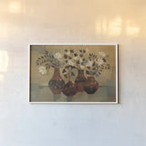 Decorative Vases by Silvia Vassileva. shown as a paper print in a white frame. Available as a archival giclee rolled canvas, fine art paper, or poster print. SKU 60335i.