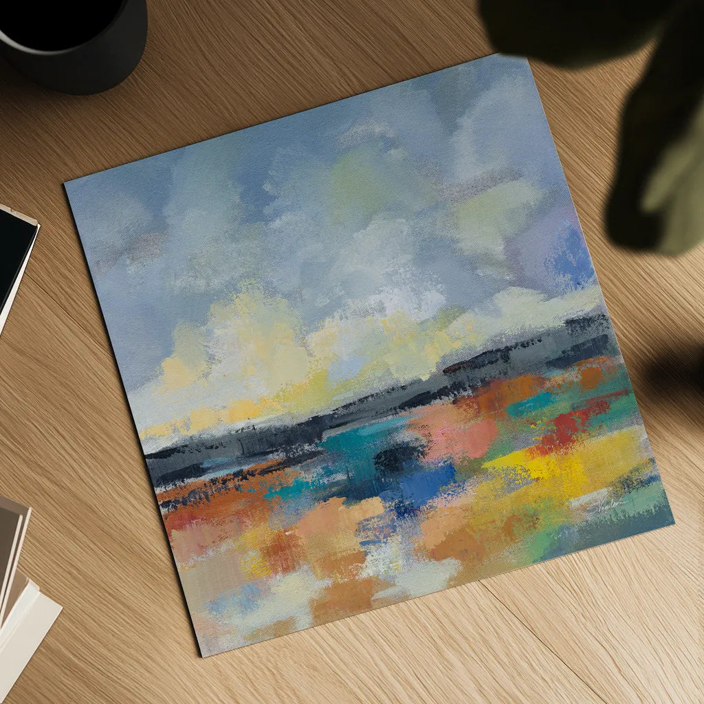 Del Mar Lagoon I by Silvia Vassileva. Shown as a detailed flat fine art print, highlighting archival giclee quality. Available as an archival giclee rolled canvas, fine art paper, or poster print. SKU 90992a.