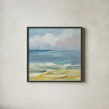 Del Mar Sky II by Silvia Vassileva. Shown in a sleek black glass frame for a contemporary gallery look. Available as an archival giclee rolled canvas, fine art paper, or poster print. SKU 79156a.