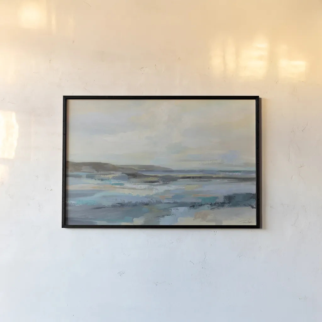 Delmar Lagoon by Silvia Vassileva. shown as a paper print in a black flame. Available as a archival giclee rolled canvas, fine art paper, or poster print. SKU 100287i.