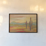 Desert Saguaro by Silvia Vassileva. shown as a paper print in a black flame. Available as a archival giclee rolled canvas, fine art paper, or poster print. SKU 63978i.