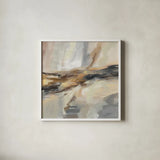Distant Land by Silvia Vassileva. Shown in a crisp white glass frame for a clean and minimalist style. Available as an archival giclee rolled canvas, fine art paper, or poster print. SKU 77099a.