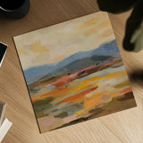 Distant Mountain II by Silvia Vassileva. Shown as a detailed flat fine art print, highlighting archival giclee quality. Available as an archival giclee rolled canvas, fine art paper, or poster print. SKU 94417a.