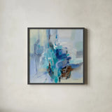 Dove Wings by Silvia Vassileva. Shown in a sleek black glass frame for a contemporary gallery look. Available as an archival giclee rolled canvas, fine art paper, or poster print. SKU 78734a.