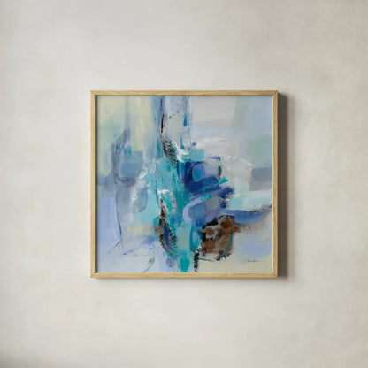 Dove Wings by Silvia Vassileva. Shown in a natural wood glass frame for a timeless modern aesthetic. Available as an archival giclee rolled canvas, fine art paper, or poster print. SKU 78734a.