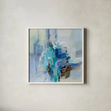 Dove Wings by Silvia Vassileva. Shown in a crisp white glass frame for a clean and minimalist style. Available as an archival giclee rolled canvas, fine art paper, or poster print. SKU 78734a.