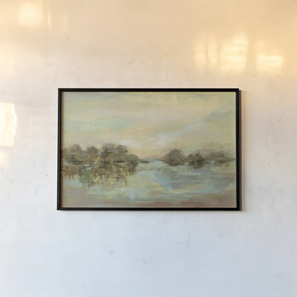 Dreamy Lake by Silvia Vassileva. shown as a paper print in a black flame. Available as a archival giclee rolled canvas, fine art paper, or poster print. SKU 31937i.