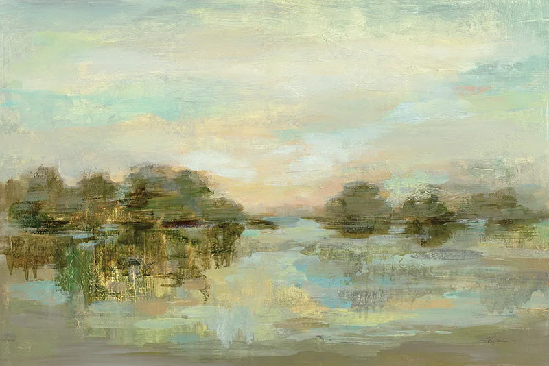 Dreamy Lake Green by Silvia Vassileva. SKU 33289i. Archival Giclee Fine art print for wall decor.