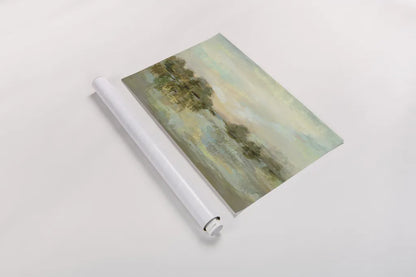 Dreamy Lake Green by Silvia Vassileva. shown as a rolled paper print. Available as archival giclee rolled canvas, fine art paper, or poster print. SKU 33289i.