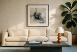 Driving Alone by Silvia Vassileva. Displayed in a glass frame with matte in a clean modern living room. Available as an archival giclee rolled canvas, fine art paper, or poster print. SKU 84279a.