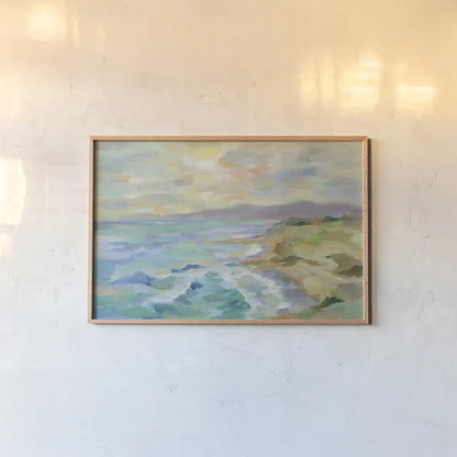 Dunes by the Sea by Silvia Vassileva. shown as a paper print in a natural frame. Available as a archival giclee rolled canvas, fine art paper, or poster print. SKU 46659i.