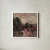 Dusk By The Lake I by Silvia Vassileva. Shown in a crisp white glass frame for a clean and minimalist style. Available as an archival giclee rolled canvas, fine art paper, or poster print. SKU 103198a.