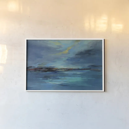 Early Morning Sea by Silvia Vassileva. shown as a paper print in a white frame. Available as a archival giclee rolled canvas, fine art paper, or poster print. SKU 60169i.