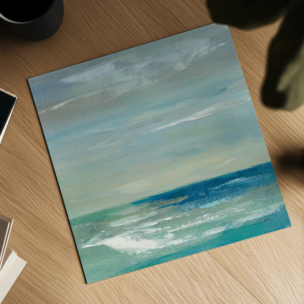 Early Morning Waves I by Silvia Vassileva. Shown as a detailed flat fine art print, highlighting archival giclee quality. Available as an archival giclee rolled canvas, fine art paper, or poster print. SKU 20553a.